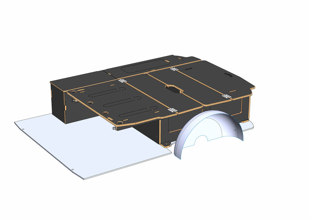 Piggl side pod STORAGE UNIT FOR VW TRANSPORTER CAMPER VAN FURNITURE